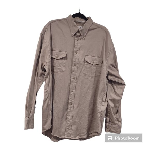 GAP Other - GAP Men's Heavyweight Tan Cotton Buttondown shirt Size XXL